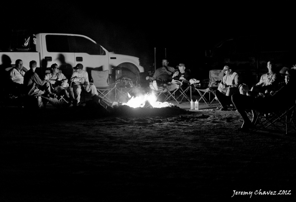 I snapped this photo during a recent camping trip on Padre Island National Seashore. A big group of us made the trek down beach. We fished the beach and bay side. Report to follow. Photo of the Week…Campfire